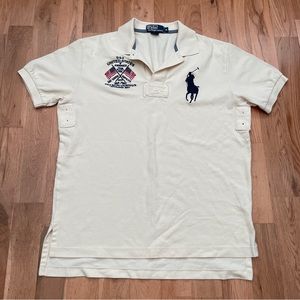 Polo Ralph Lauren New York Dry Good Supplies Big Pony Cream Polo Shirt
